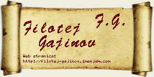 Filotej Gajinov vizit kartica